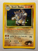 Brock's Rhydon 2/132 Gym Heroes Holo Rare Pokemon Card Near Mint