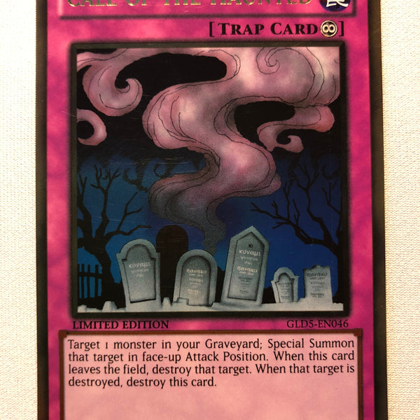 Yugioh Call of the Haunted GLD5-EN046 Gold Rare Limited Edition Near M