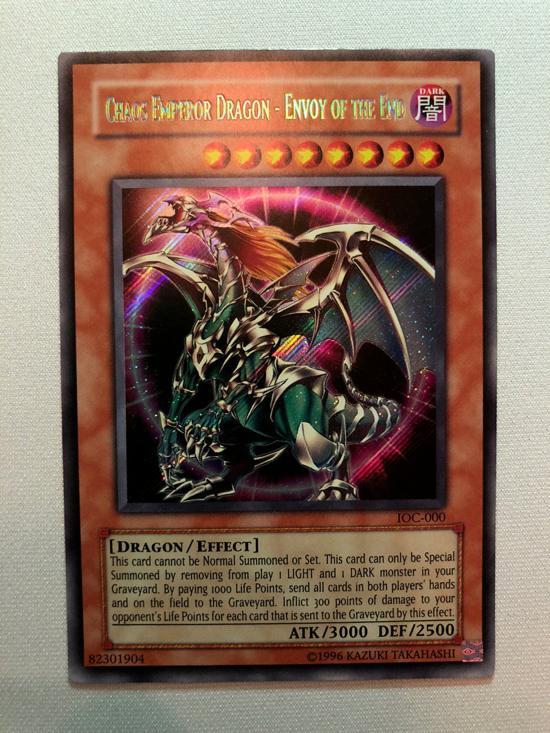 Yugioh Chaos Emperor Dragon - Envoy of the End IOC-000 Secret Rare Unlimited Edition NM