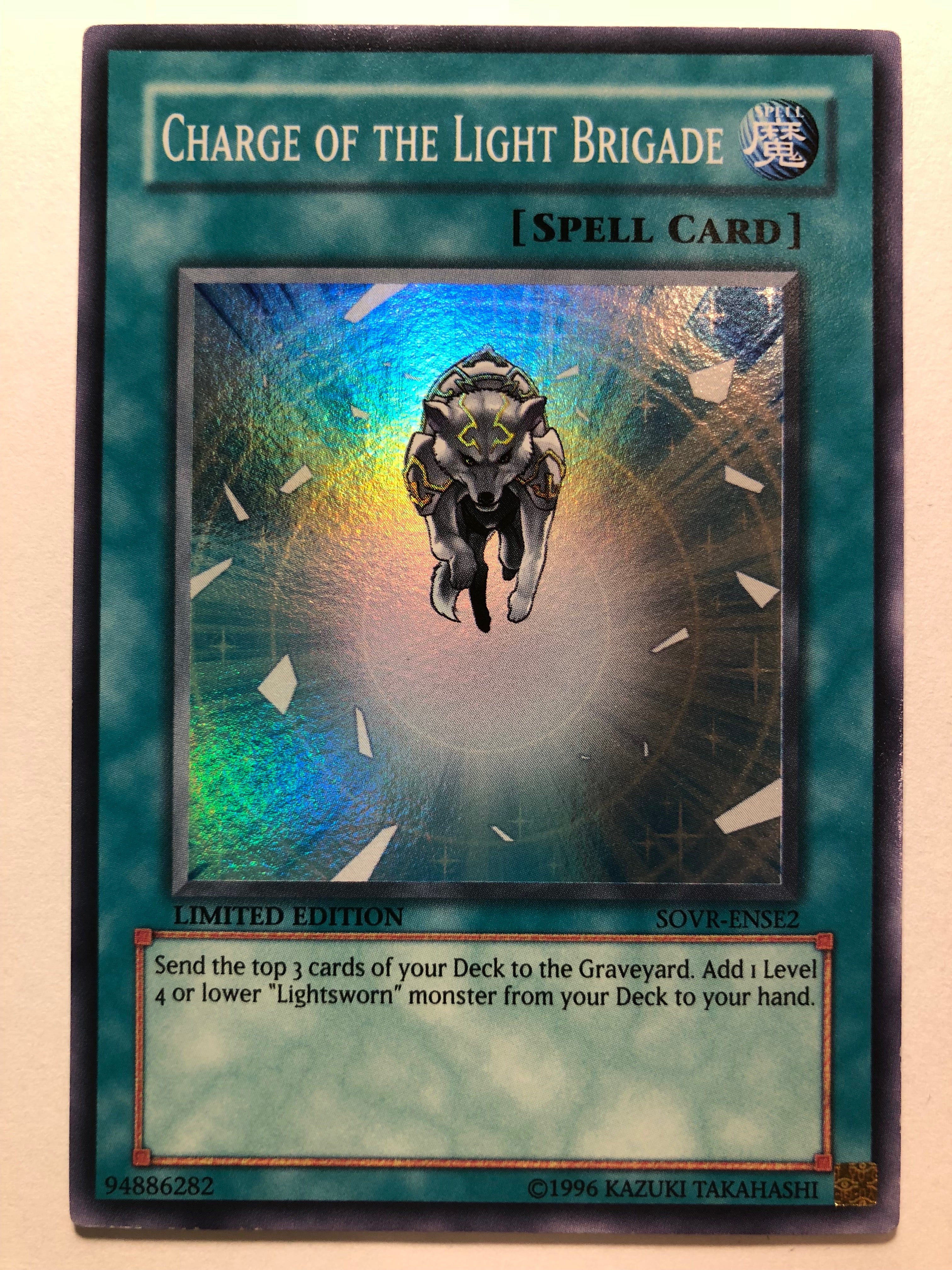 Yugioh Charge Of The Light Brigade SOVR-ENSE2 Super Rare Limited Editi