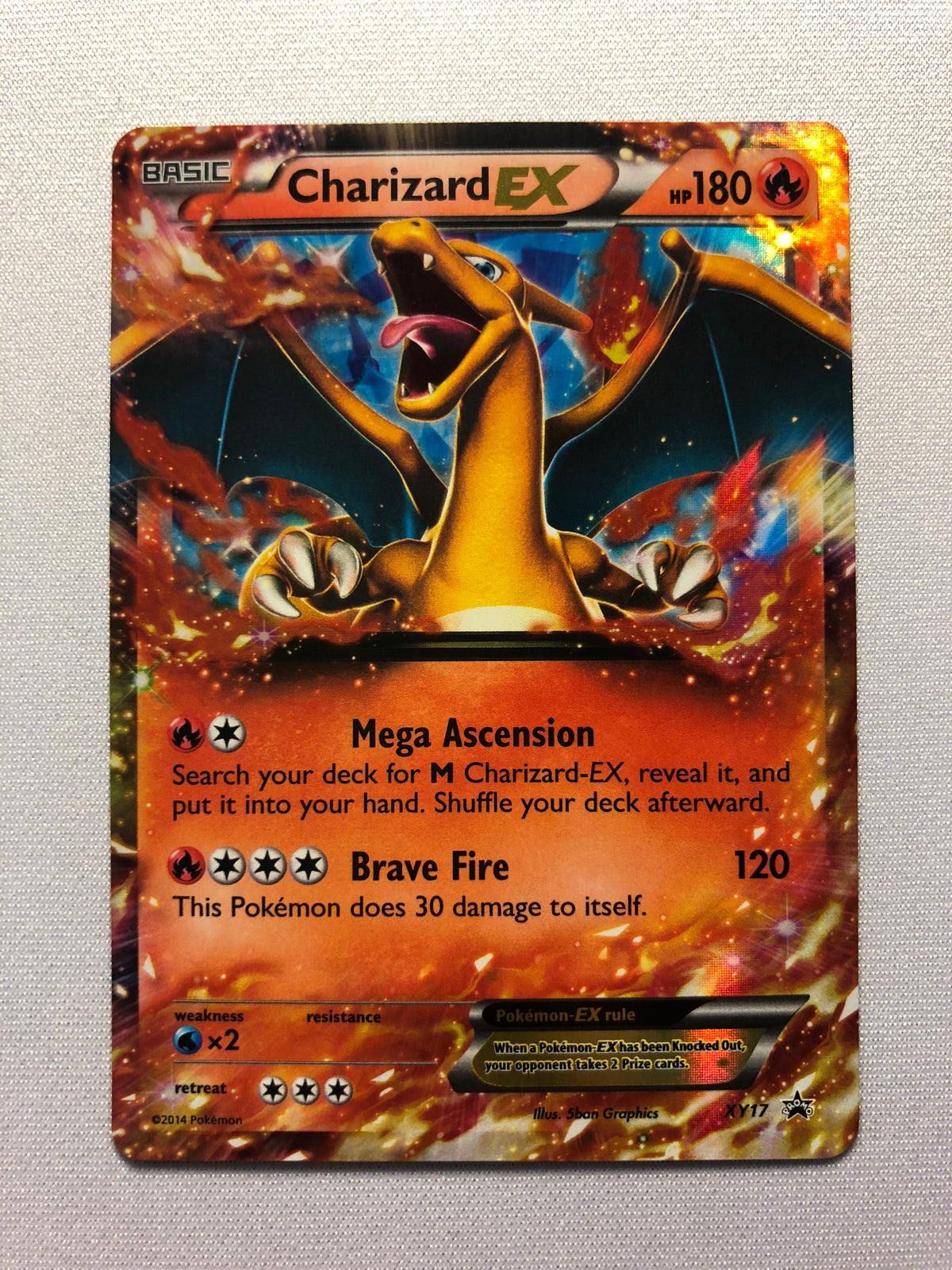 Pokmon Card - Charizard ★ Marked Charizard EX XY17 Holo Ultra Rare Black Star Promo Pokemon Card Near M