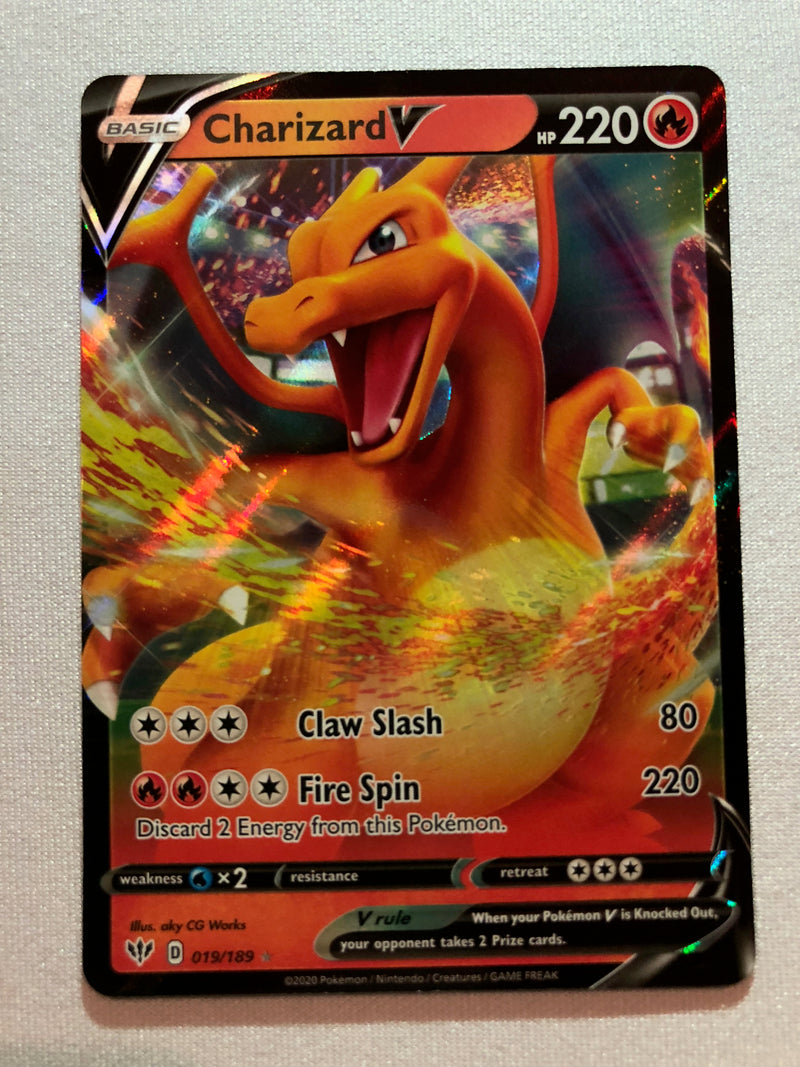 charizard pokemon card darkness ablaze Charizard V 019/189 Holo Ultra Rare Darkness Ablaze Pokemon Card Near