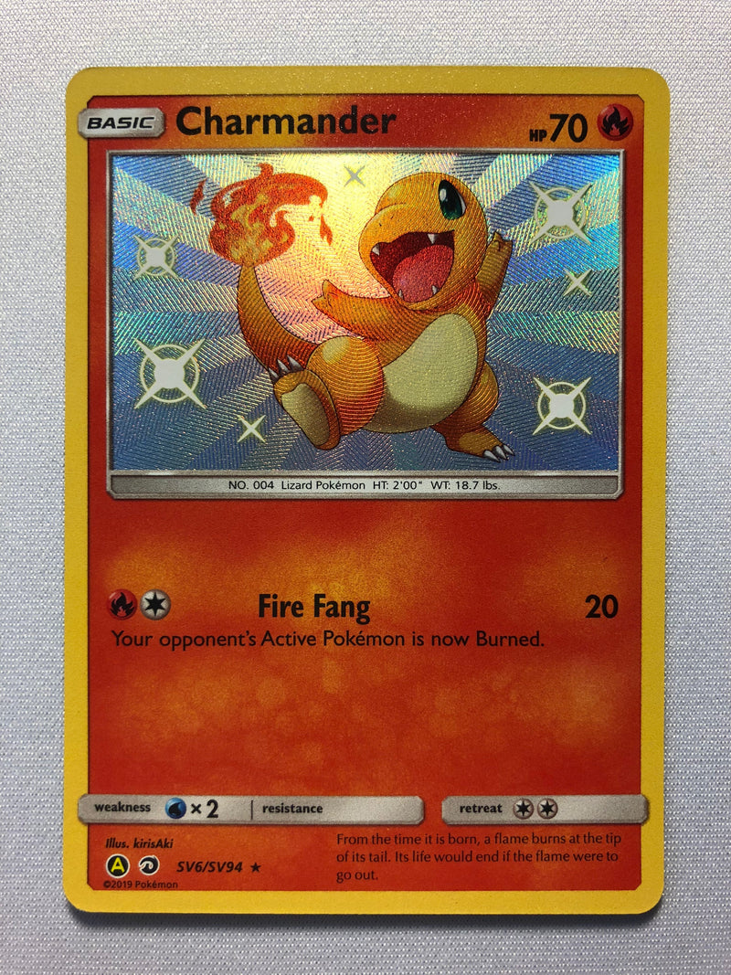 Charmander SV6/SV94 Hidden Fates Shiny Vault Holo Rare Pokemon Card Near Mint