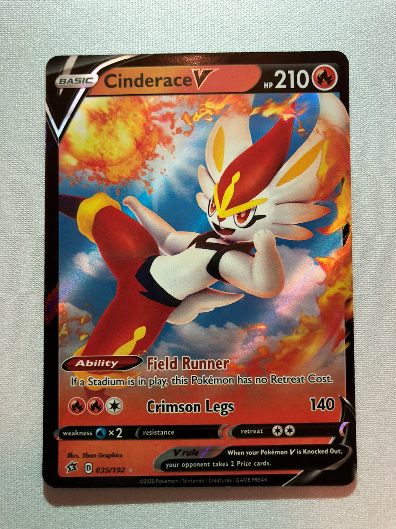 Cinderace V 018/072 Holo Ultra Rare Pokemon Card Near Mint