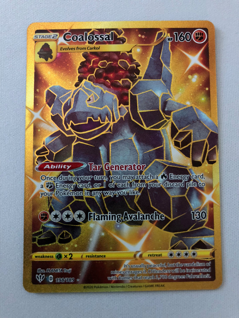 Coalossal 198/189 Darkness Ablaze Holo Secret Rare Pokemon Card Near M Coalossal 198/189 Darkness Ablaze Holo Secret Rare Pokemon Card Near M