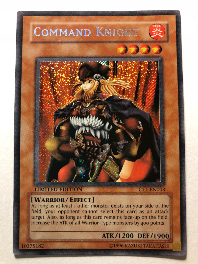Yugioh Command Knight CT1-EN003 Secret Rare Limited Edition Near Mint