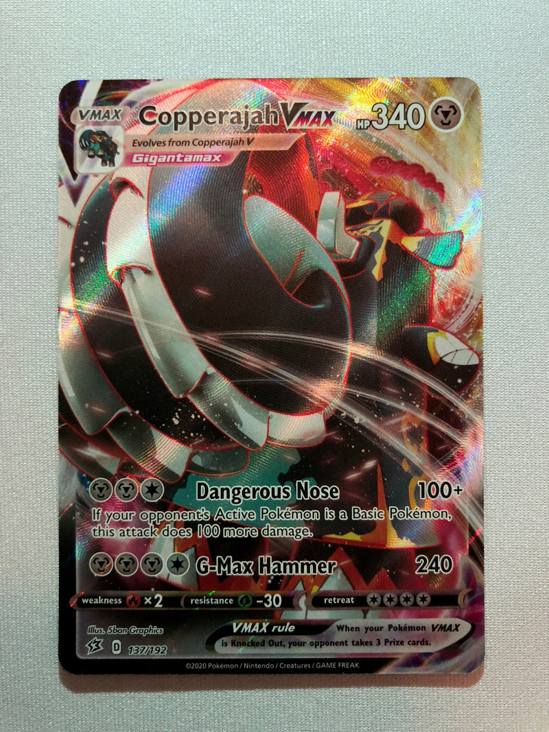 Copperajah VMax 137/192 Rebel Clash Holo Rare Pokemon Card Near Mint Copperajah VMax 137/192 Rebel Clash Holo Rare Pokemon Card Near Mint