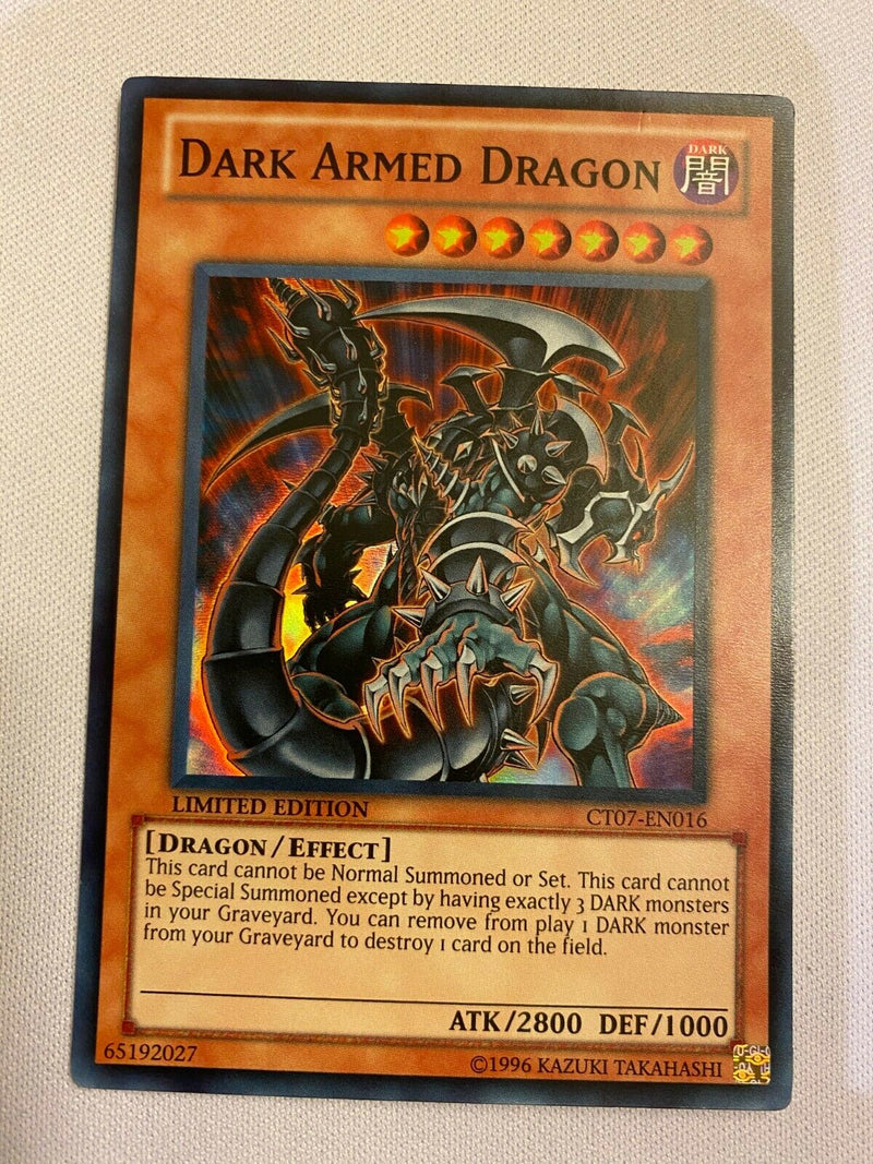 Yugioh Dark Armed Dragon CT07-EN016 Limited Edition Super Rare Near Mi Yugioh Dark Armed Dragon CT07-EN016 Limited Edition Super Rare Near Mi
