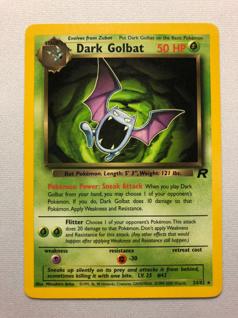 Dark Golbat 24/82 Non-Holo Team Rocket Rare Pokemon Card Near Mint