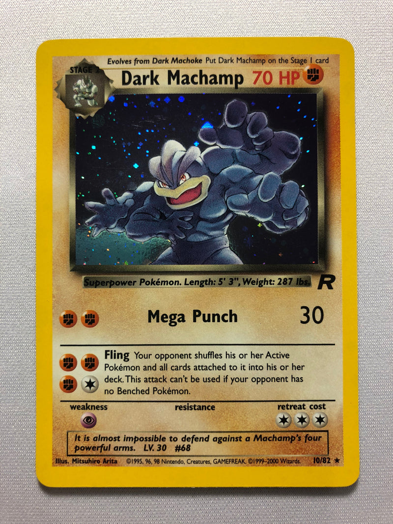 Dark Machamp 10/82 Holo Rare Team Rocket Pokemon Card Near Mint