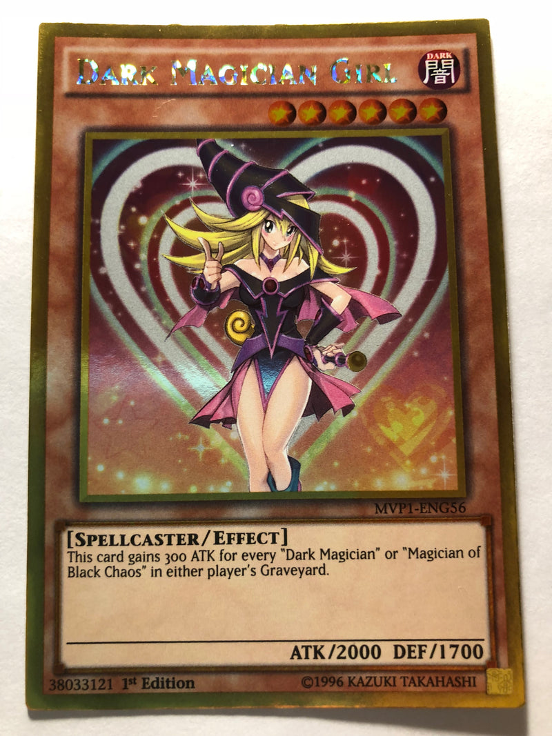 Yugioh Dark Magician Girl MVP1-ENG56 Gold Rare 1st Edition Near Mint