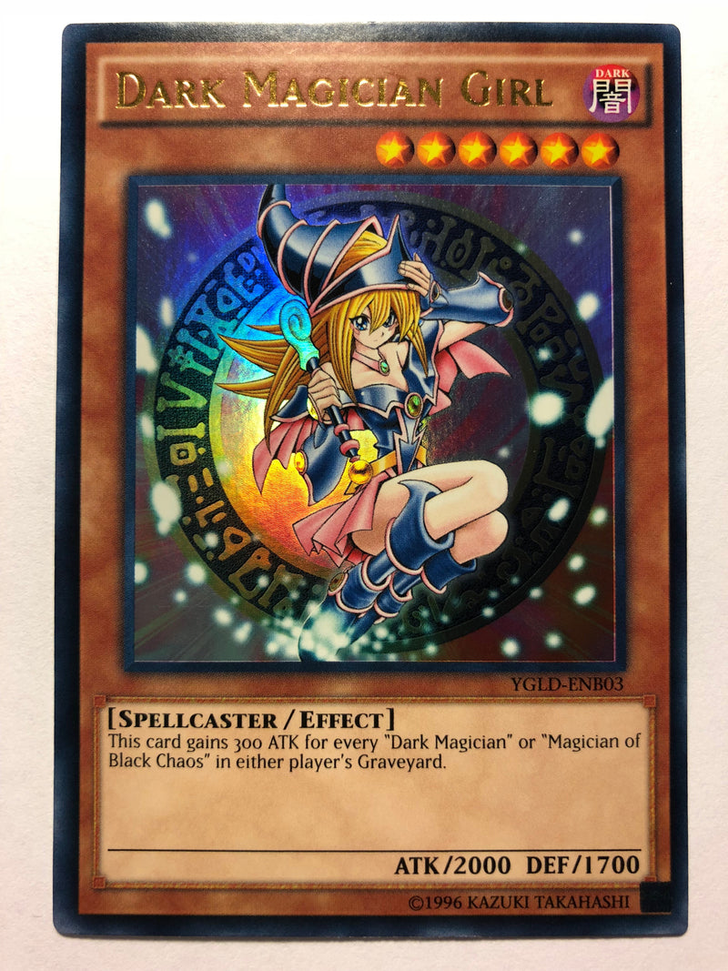 Yugioh Dark Magician Girl YGLD-ENB03 Ultra Rare Unlimited Edition Near Mint