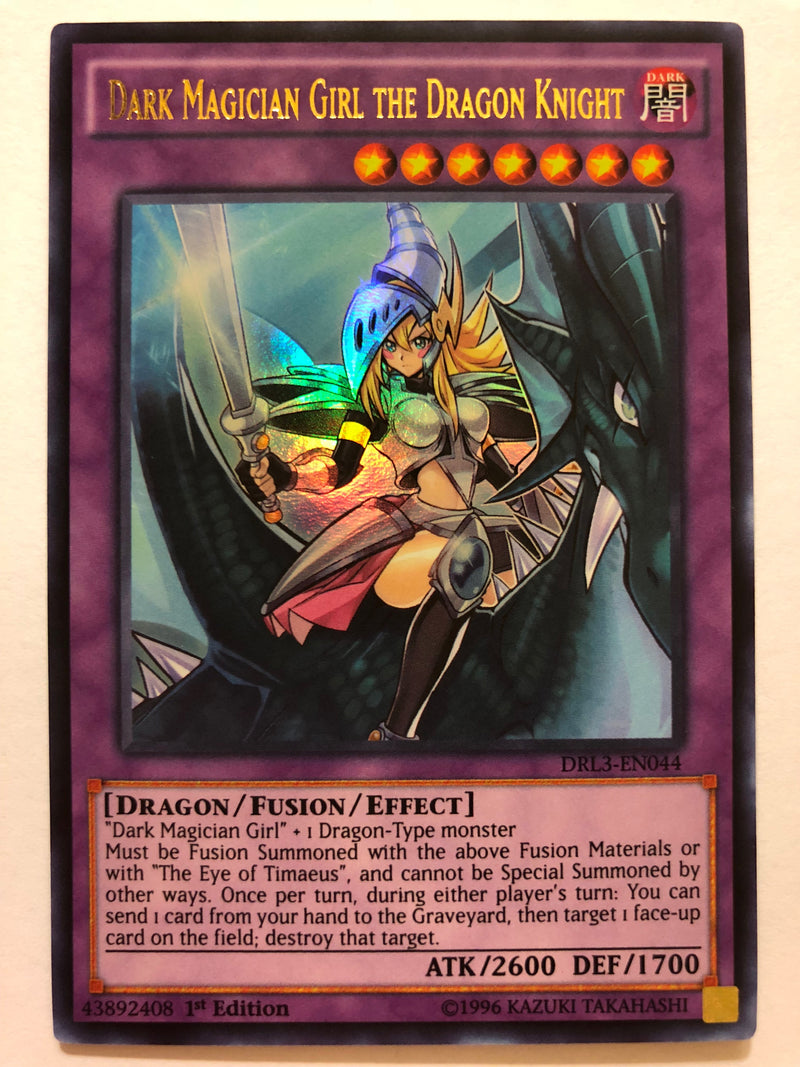 dark knight yugioh card Yugioh Dark Magician Girl the Dragon Knight DRL3-EN044 Ultra Rare 1st