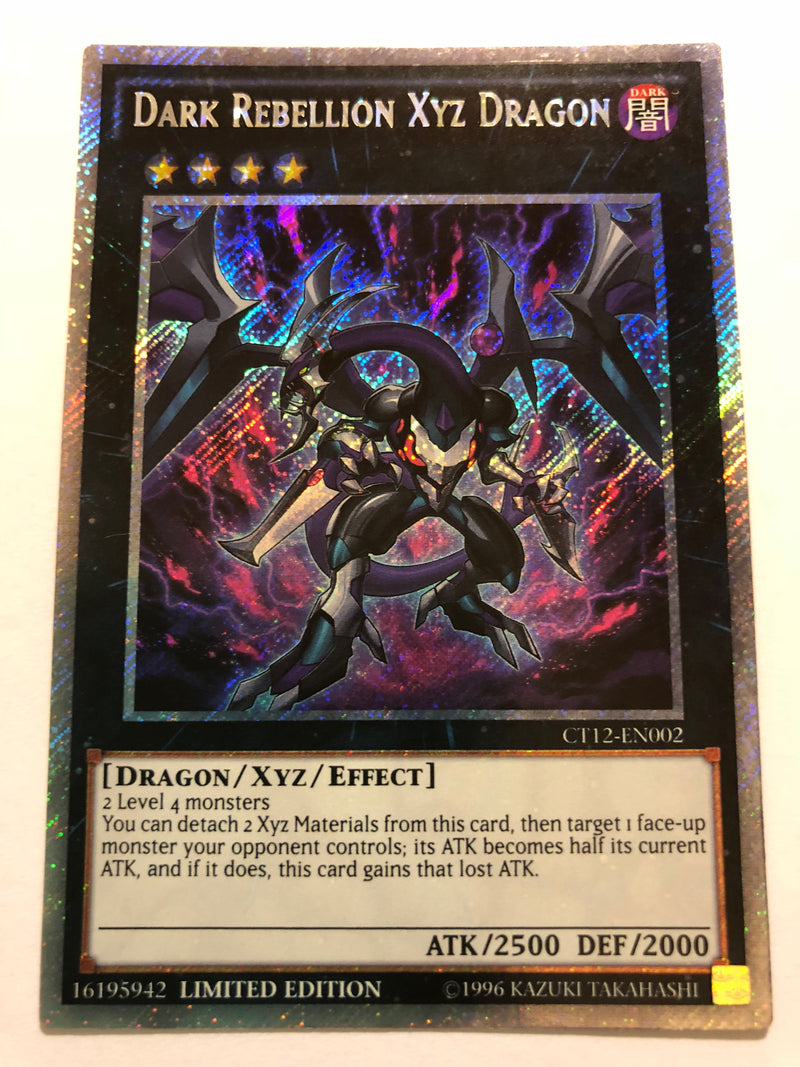 Yugioh Dark Rebellion XYZ Dragon CT12-EN002 Platinum Rare Near Mint Yugioh Dark Rebellion XYZ Dragon CT12-EN002 Platinum Rare Near Mint