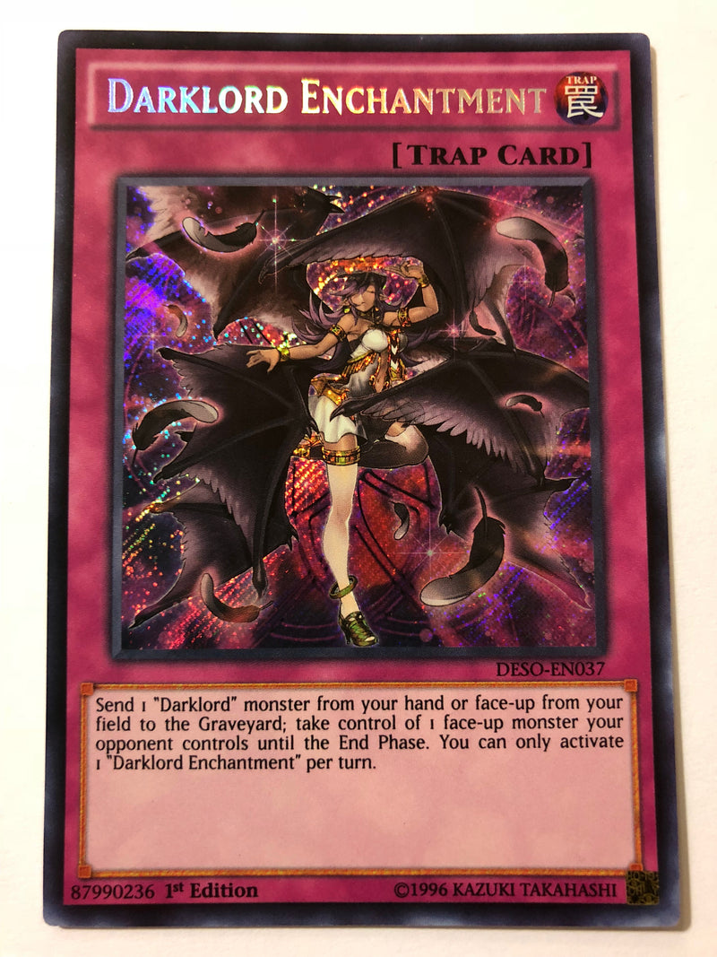 Yugioh Darklord Enchantment DESO-EN037 Secret Rare 1st Edition Near Mint