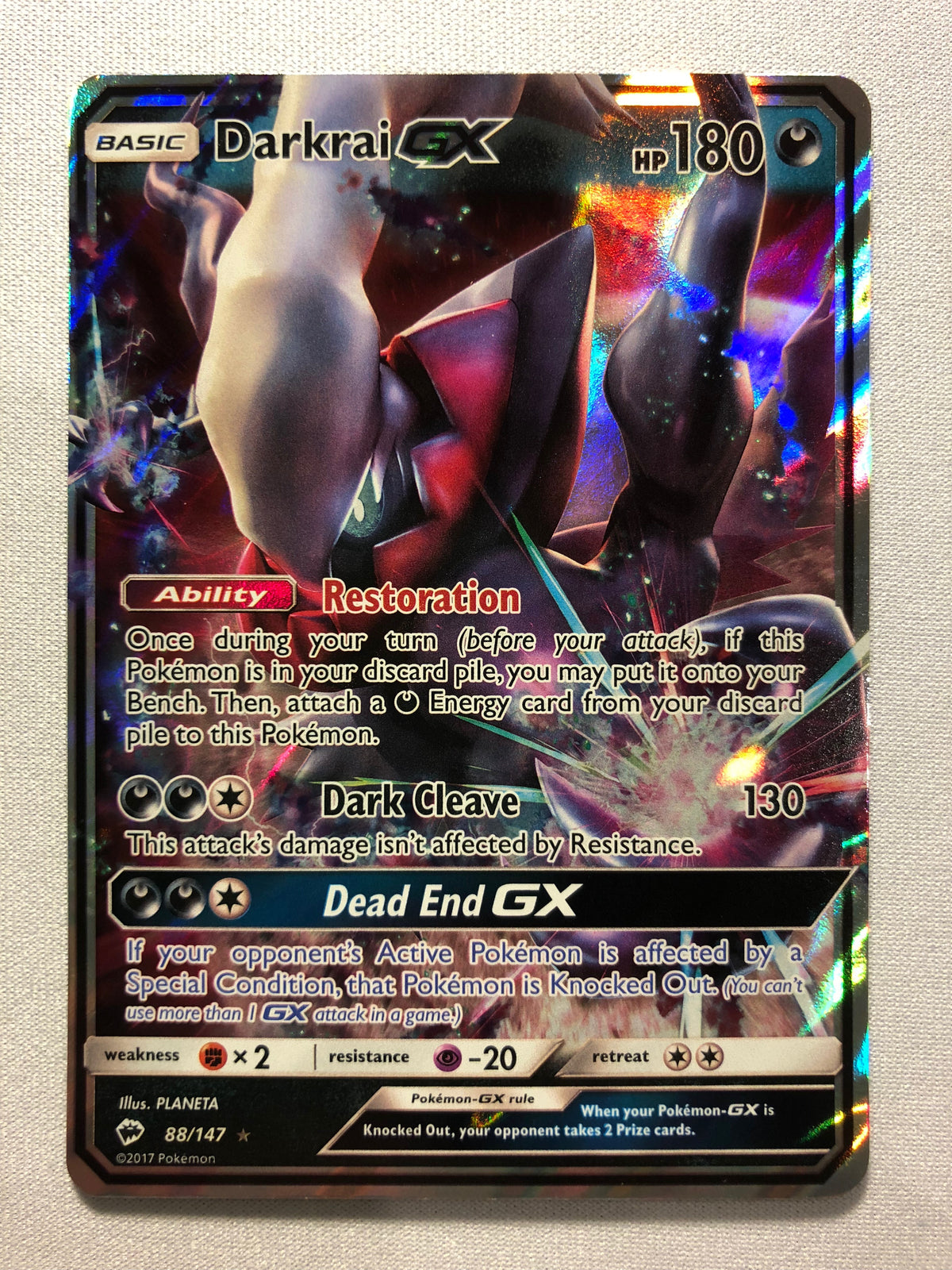 basic darkrai pokemon card value GX 88a/147 Burning Shadows Ultra Rare Near Mint this attack does 80 mystery-boxes Condition:EX Instruction-1.png - Games -