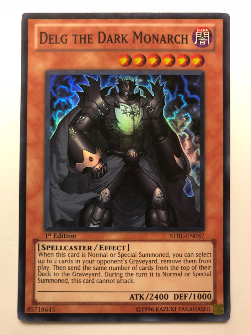 Yugioh Delg The Dark Monarch STBL-EN037 1st Edition Super Rare Near Mint