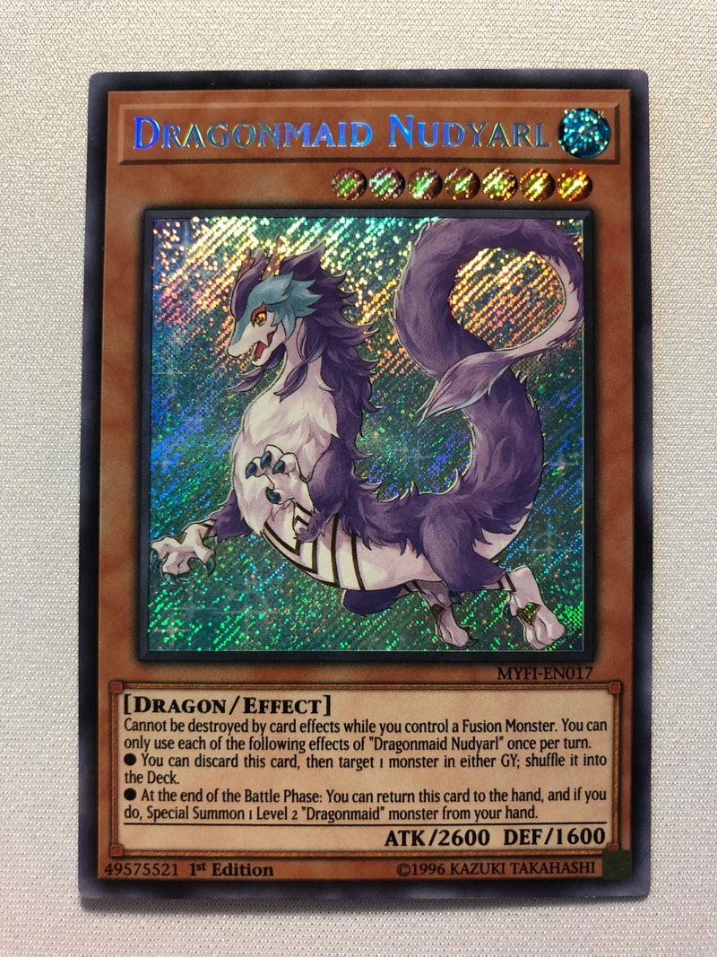 Yugioh Dragonmaid Nudyarl MYFI-EN017 Secret Rare 1st Edition Near Mint