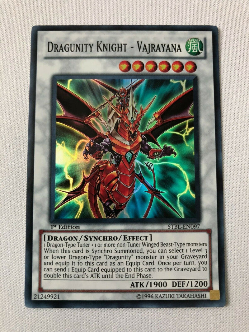 Yugioh Dragunity Knight - Vajrayana STBL-EN097 Super Rare 1st Edition Near Mint