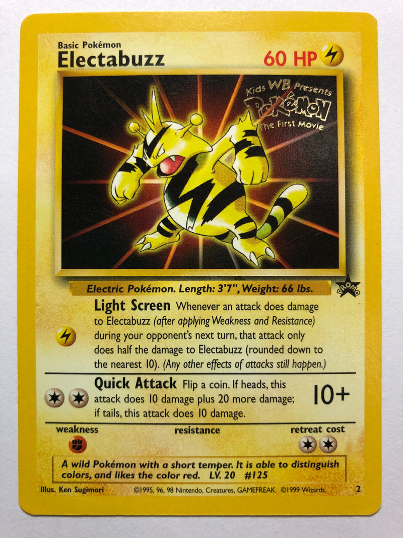 Electabuzz 2 Black Star Promo WB Stamped Pokemon Card Near Mint
