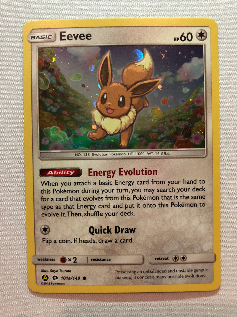 is a promo pokemon card rare Eevee 101a/149 Alternate Art Promo Holo Rare Pokemon Card Near Mint