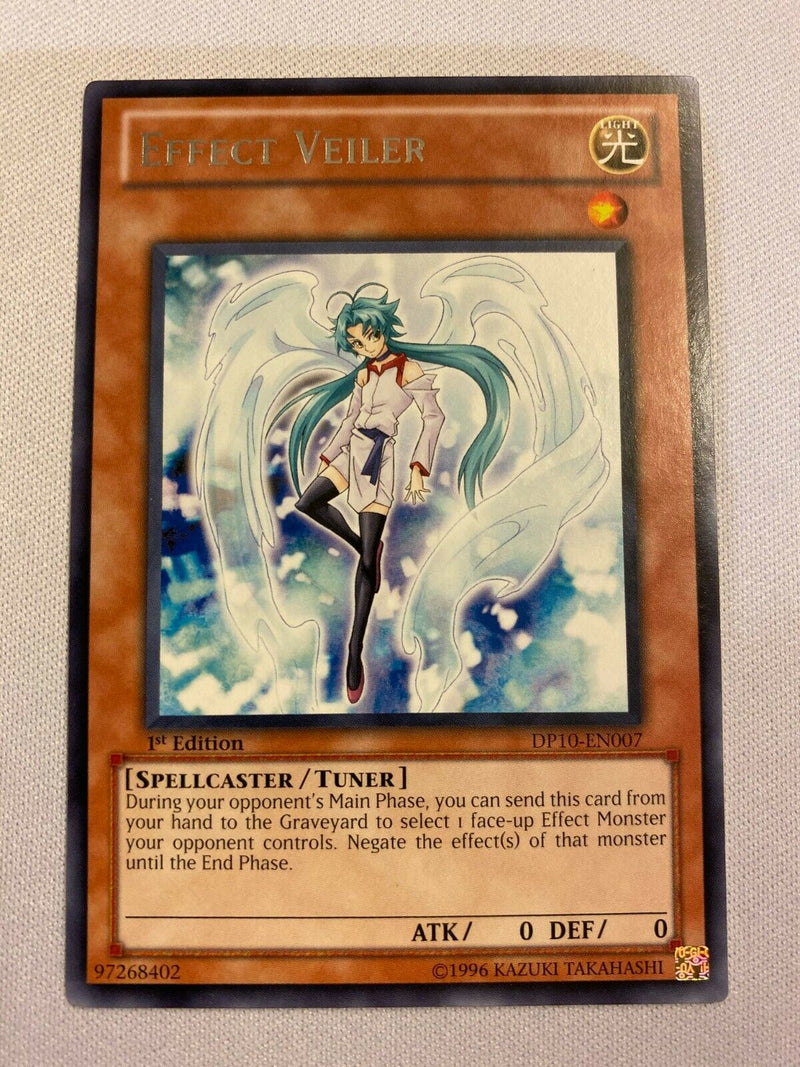 Yugioh Effect Veiler DP10-EN007 1st Edition Rare Near Mint