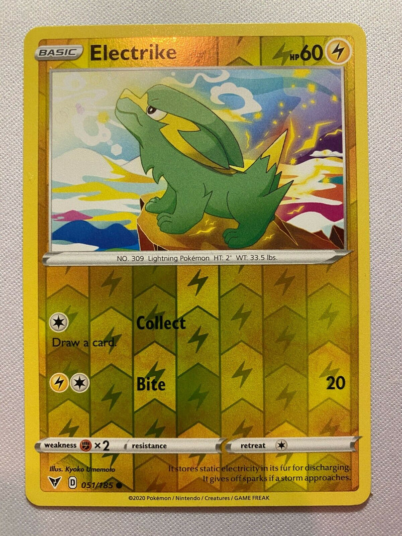 Electrike 051/185 Rare Reverse Holon Vivid Voltage Pokemon Card Near Mint