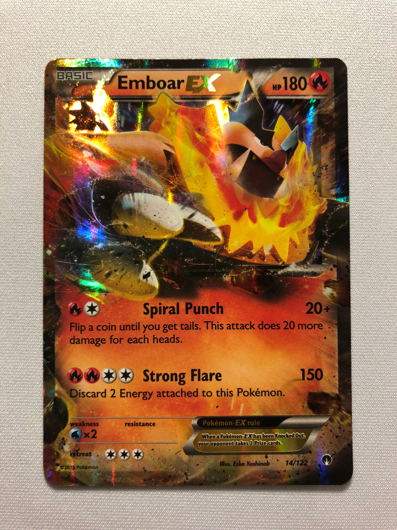 Emboar EX 14/122 Ultra Rare Holo Rare Pokemon Card Near Mint