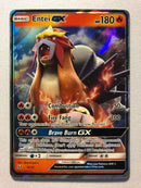 Entei GX 10/73 Holo Rare Sun & Moon Shining Legends Pokemon Card Near Mint