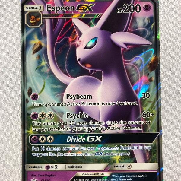 Espeon GX SM35 Black Star Promo Holo Ultra Rare Pokemon Card Near Mint Espeon GX SM35 Black Star Promo Holo Ultra Rare Pokemon Card Near Mint
