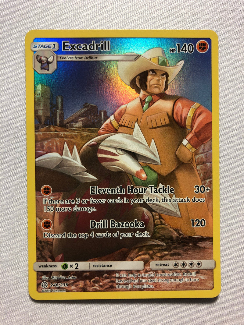 Excadrill 246/236 Cosmic Eclipse Holo Secret Rare Pokemon Card Near Mint