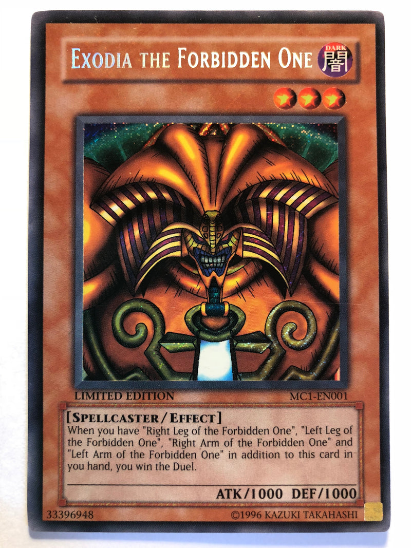 Yugioh Exodia The Forbidden One MC1-EN001 Limited Edition Secret Rare Near Mint