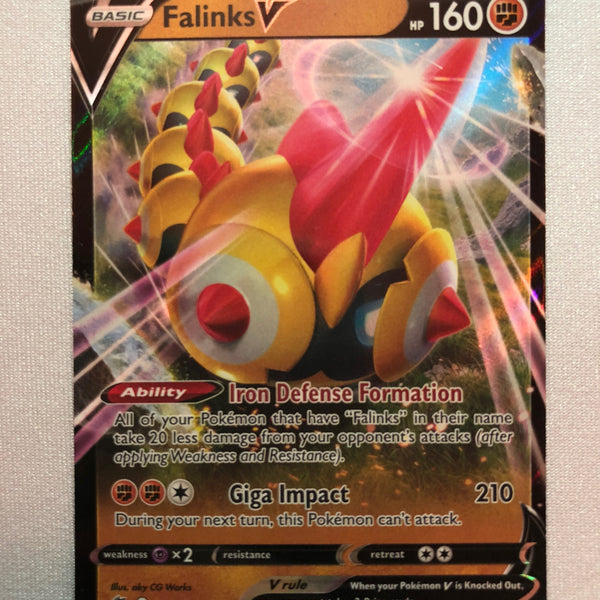 Falinks V 110/192 Rebel Clash Full Art Holo Ultra Rare Pokemon Card Ne Falinks V 110/192 Rebel Clash Full Art Holo Ultra Rare Pokemon Card Ne