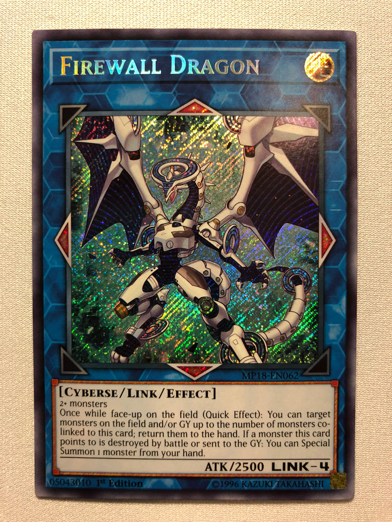 Yugioh Firewall Dragon MP18-EN062 Secret Rare 1st Edition Near Mint