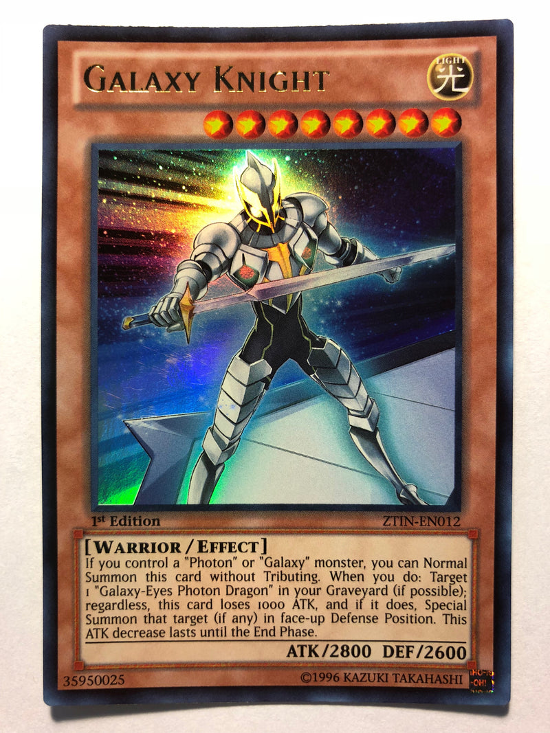 Yugioh Galaxy Knight ZTIN-EN012 Limited Edition 1st Edition Ultra Rare Near Mint