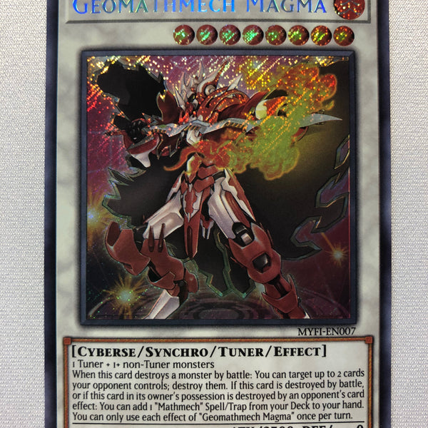 Yugioh Geomathmech Magma MYFI-EN007 1st Edition Secret Rare Near Mint