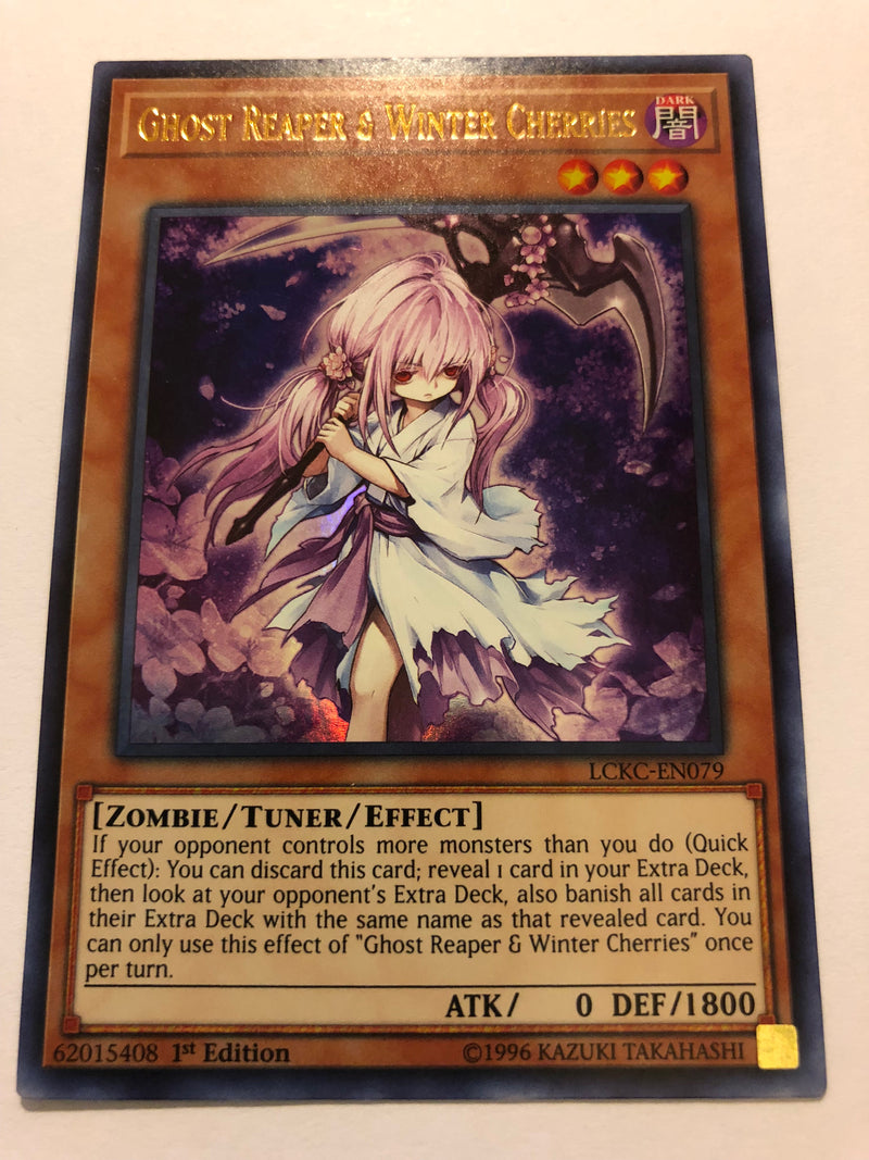 Yugioh Ghost Reaper & Winter Cherries LCKC-EN079 Ultra Rare 1st Edition Near Mint