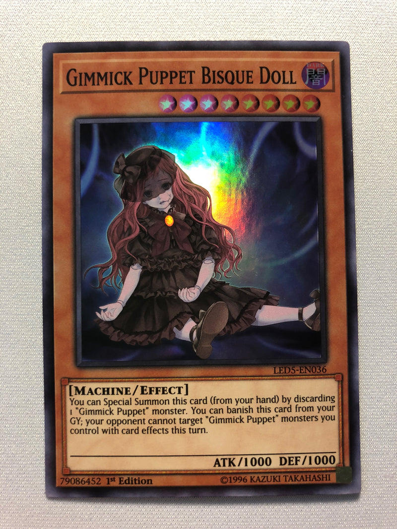Yugioh Gimmick Puppet Bisque Doll LED5-EN036 Super Rare 1st Edition Near Mint