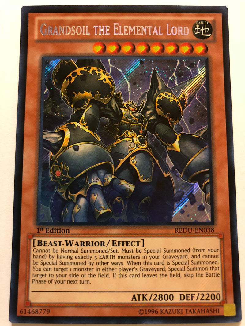 Yugioh Grandsoil The Elemental Lord REDU-EN038 Secret Rare 1st Edition Near Mint