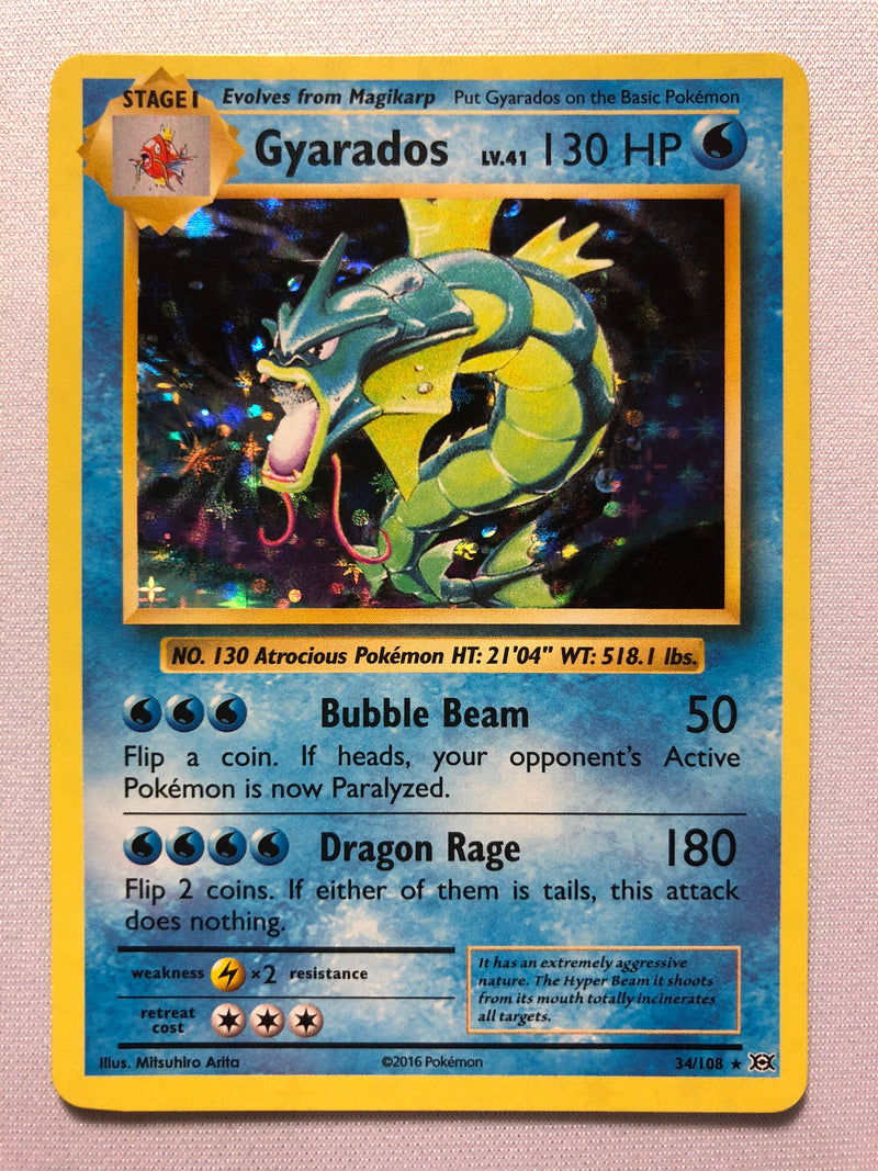 Gyarados 34/108 Holo Rare XY Evolutions Pokemon Card Near Mint Gyarados 34/108 Holo Rare XY Evolutions Pokemon Card Near Mint