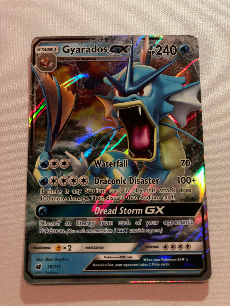 gyarados gx pokemon card Gyarados GX 18/111 Crimson Invasion Holo Rare Pokemon Card Near Mint
