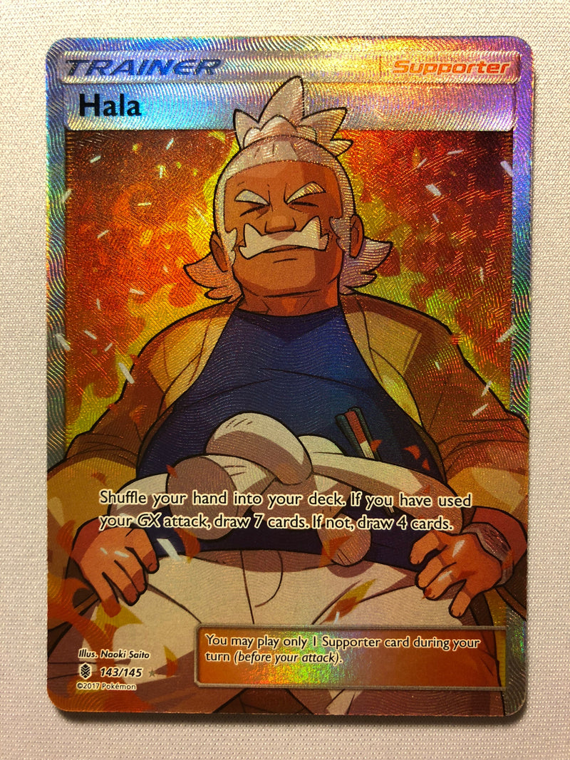 Hala 143/145 Full Art Ultra Rare Sun & Moon Guardians Rising Near Mint