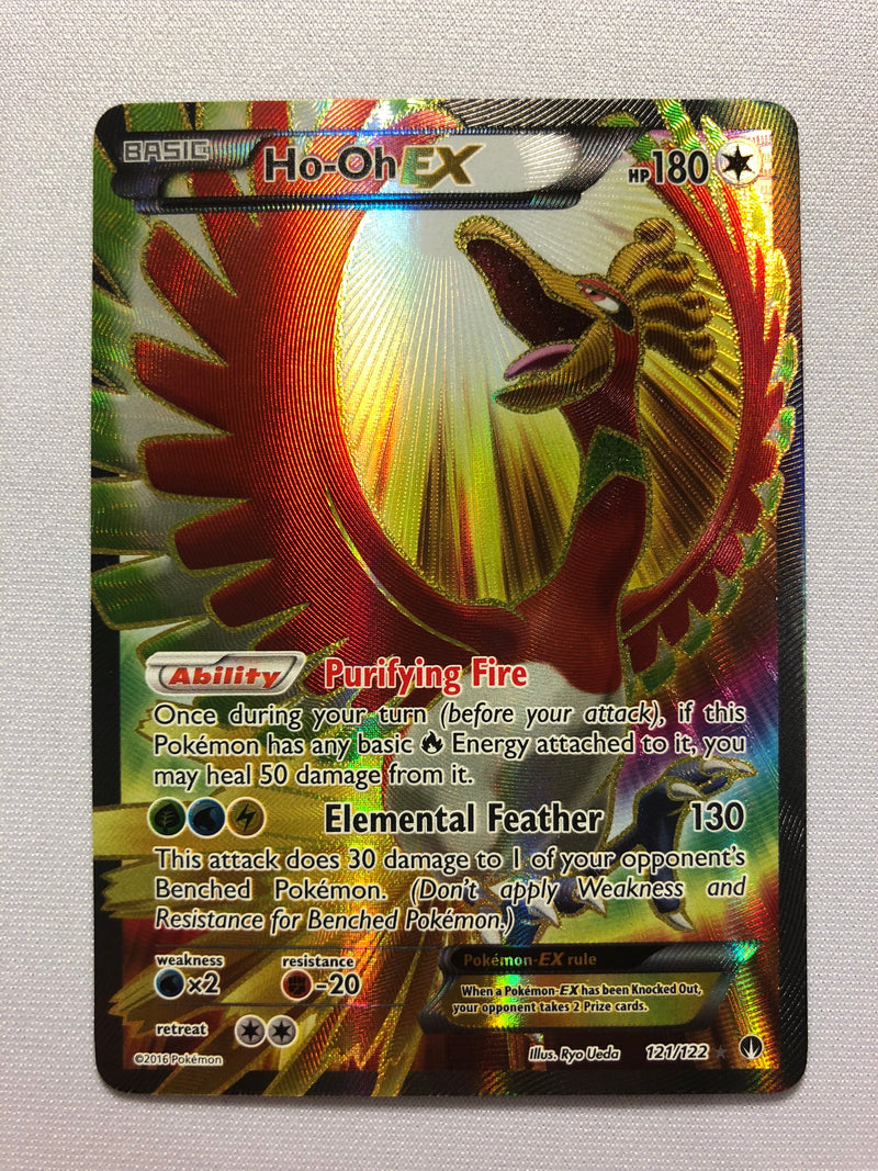Ho-Oh EX 121/122 Full Art Ultra Rare XY Breakpoint Pokemon Card Near M Ho-Oh EX 121/122 Full Art Ultra Rare XY Breakpoint Pokemon Card Near M