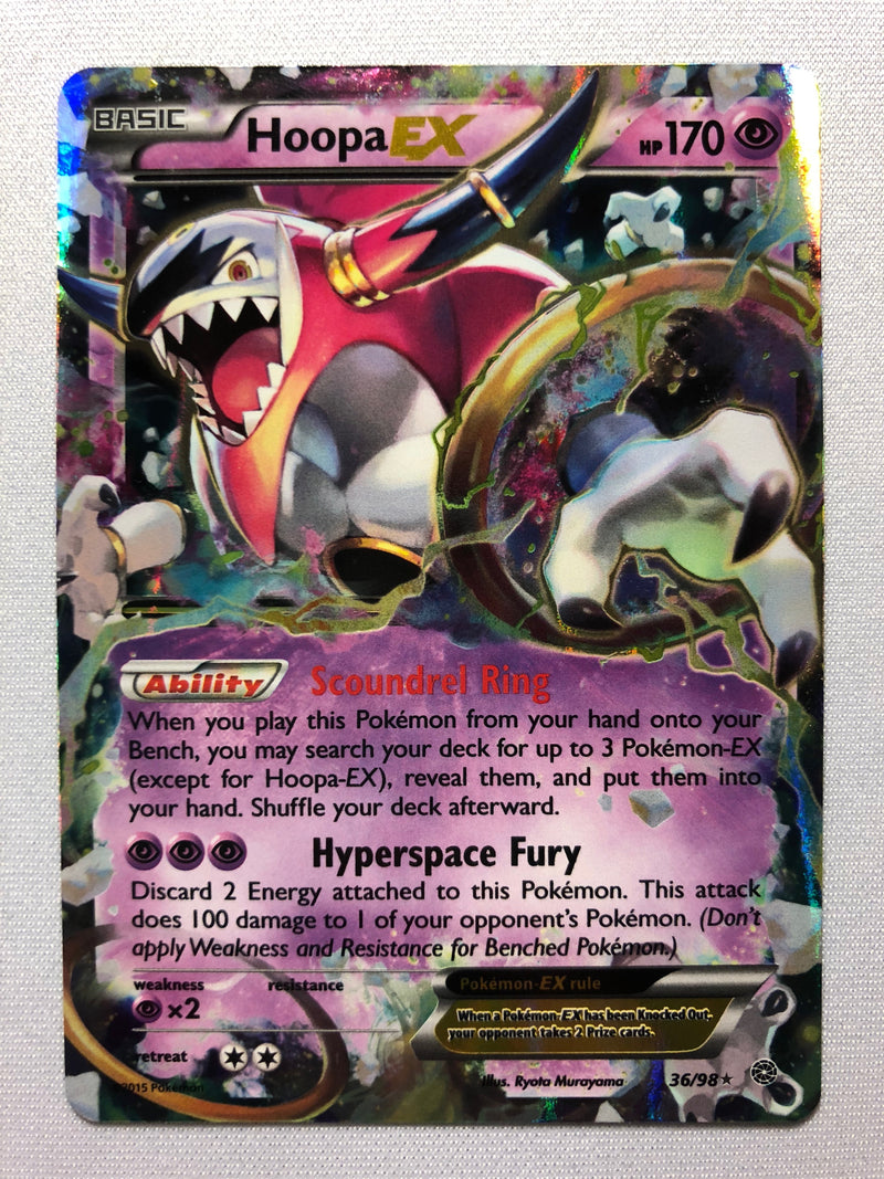 ancient rare pokemon cards Hoopa EX 36/98 XY Ancient Origins Holo Rare Pokemon Card Near Mint