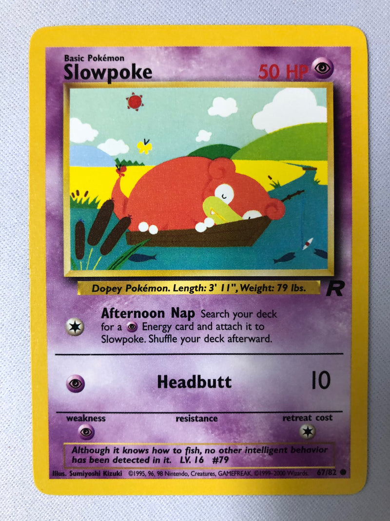 Slowpoke 67/82 Team Rocket Common Pokemon Card NM