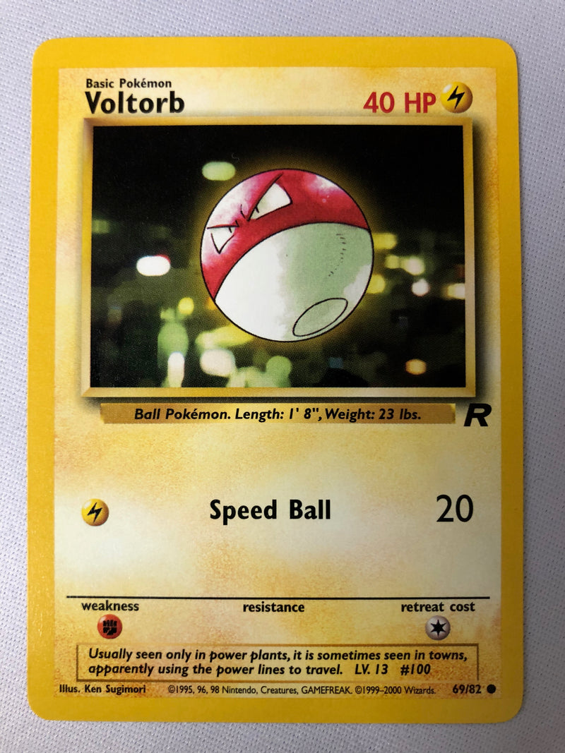 Voltorb 69/82 Team Rocket Common Pokemon Card NM