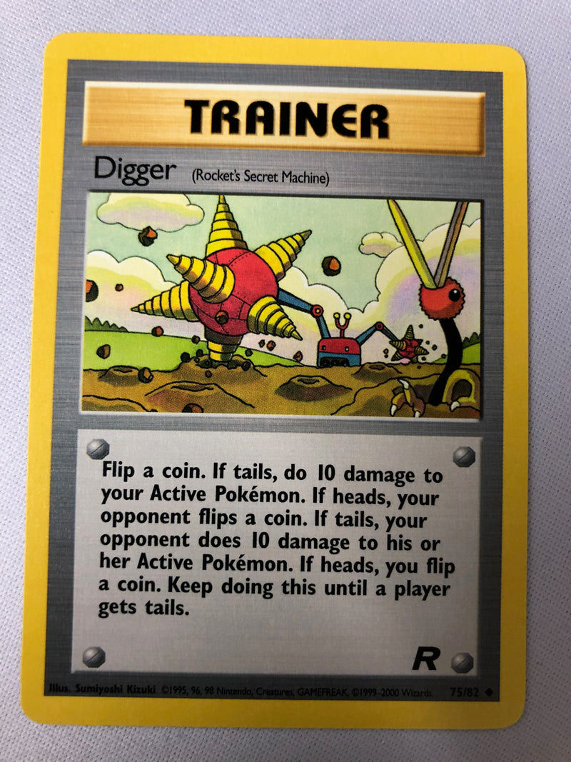 Digger 75/82 Team Rocket Unlimited Pokemon Card NM