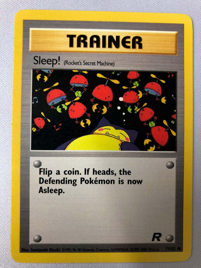 Sleep! 79/82 Team Rocket Common Pokemon Card Near Mint