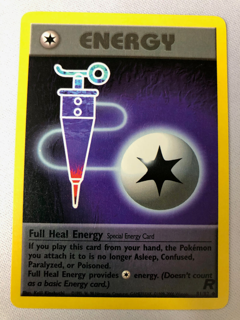 Full Heal Energy 81/82 Team Rocket Uncommon Pokemon Card NM