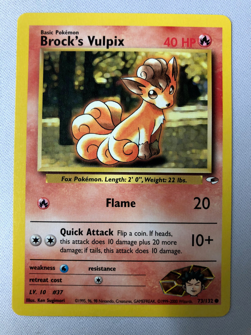 Brock's Vulpix 73/132 Gym Heroes Common Pokemon Card Near Mint